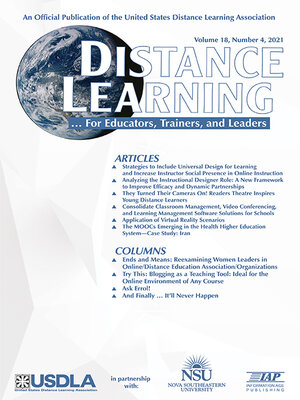 cover image of Distance Learning, Volume 18, Number 4